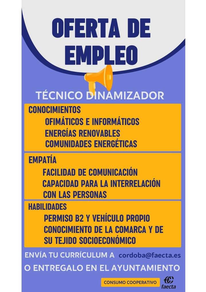 Oferta de empleo en Los Blázquez 