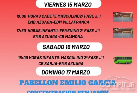 Agenda Deportiva Azuaga fin de semana 