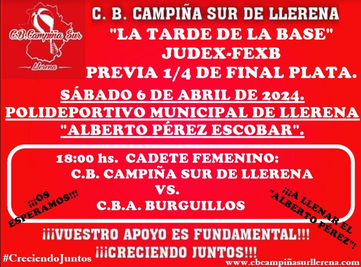 Agenda fin de semana C.B. Campiña Sur de Llerena 