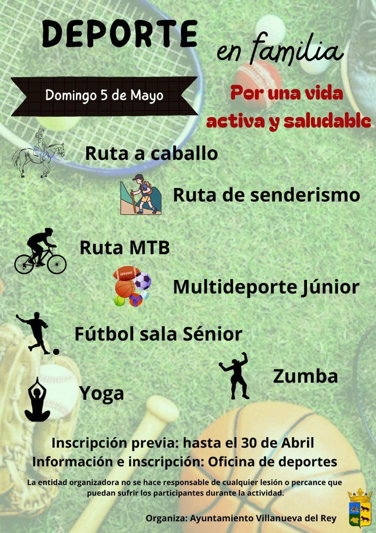 Regresa el Día del Deporte en Familia en Villanueva del Rey 