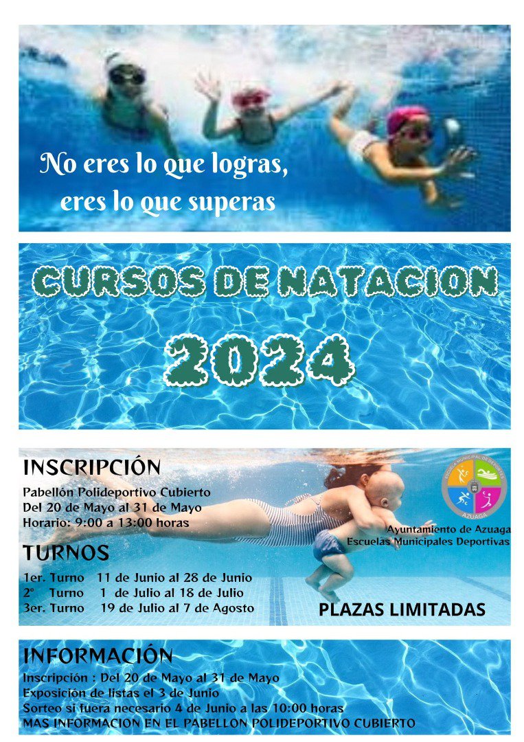 Cursos de Natación en la Piscina Municipal de Azuaga