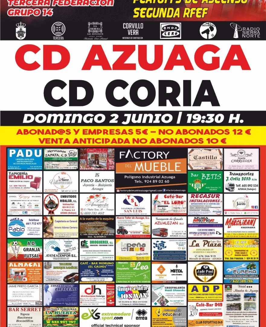 Gran Final Autonómica: CD Azuaga vs CD Coria por el Ascenso a 2RFEF