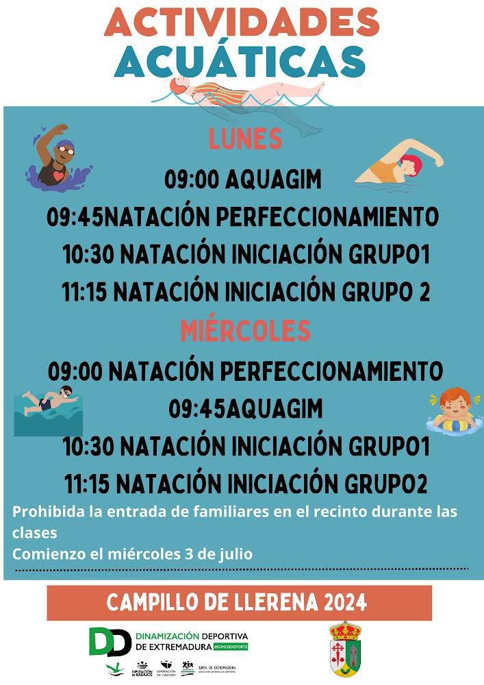 Actividades Acuáticas en Campillo de Llerena 2024
