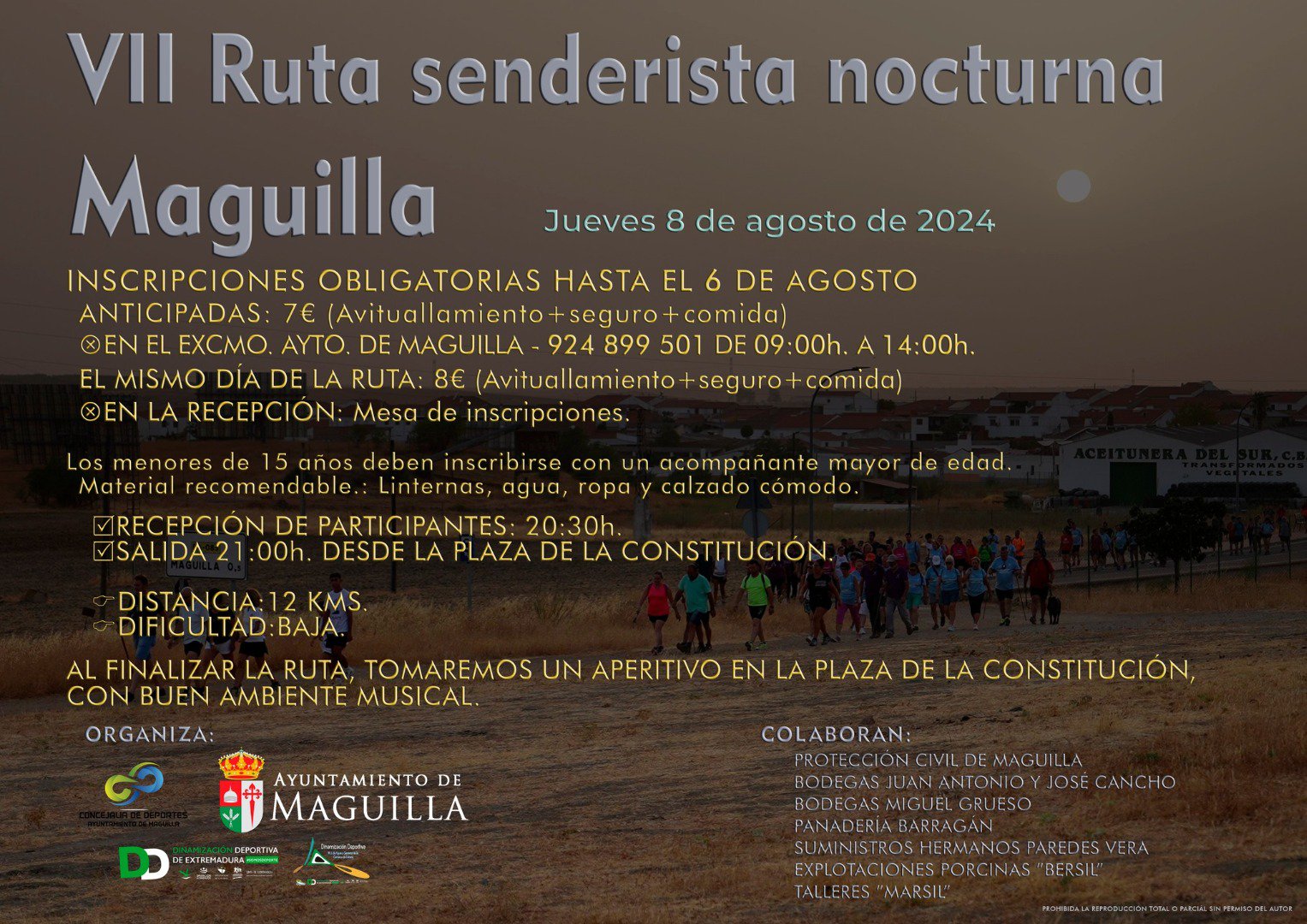 VII Ruta Senderista Nocturna en Maguilla