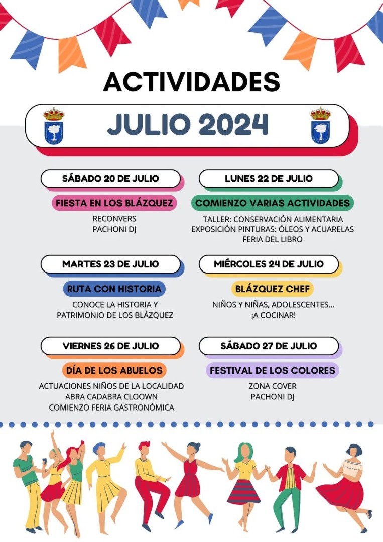 Numerosas actividades durante este mes de julio en Los Blázquez 