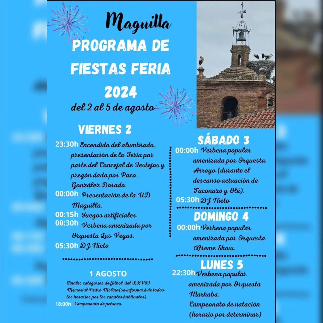 ¡La Feria de Maguilla 2024 promete un programa inolvidable! 