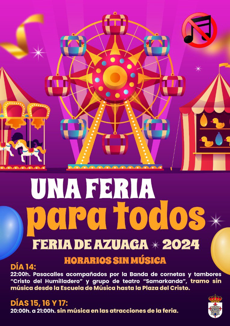 Azuaga Celebra una Feria Inclusiva con Horarios Sin Música