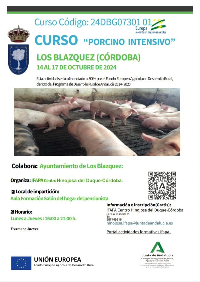 Curso Intensivo de Porcino en Los Blázquez, Córdoba