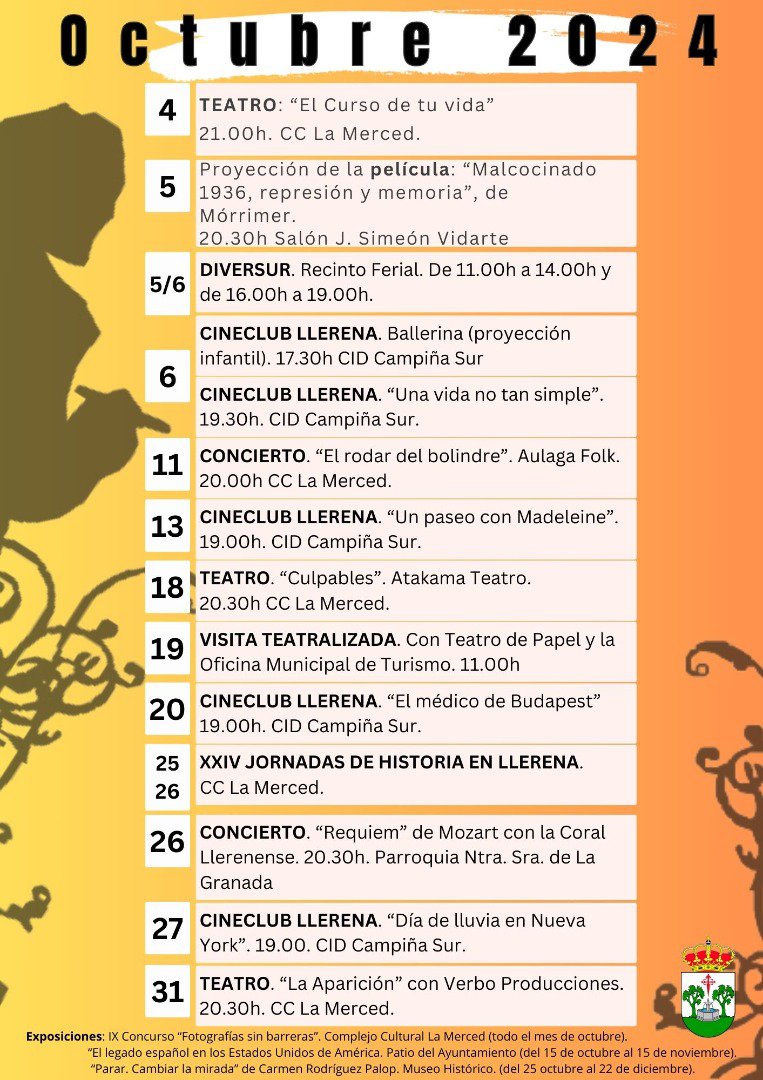 Octubre Cultural en Llerena: Un Mes Repleto de Actividades