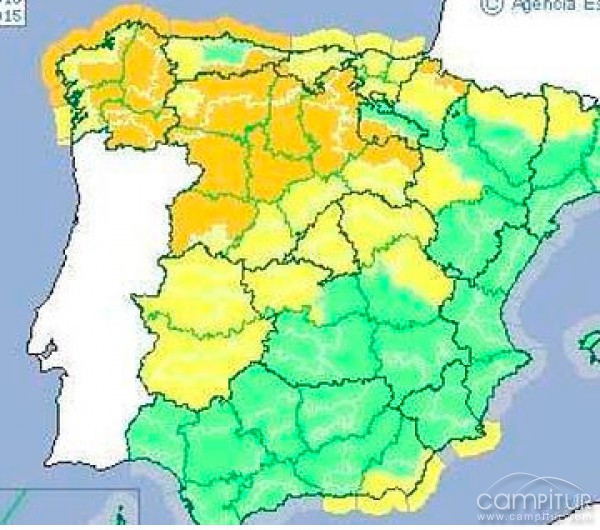 Alerta amarilla por viento y lluvia en la Campiña Sur 