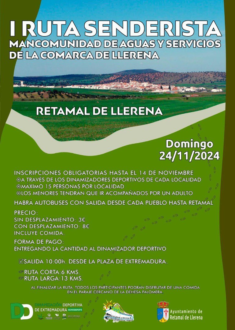 I Ruta Senderista de la Mancomunidad de Aguas y Servicios de la Comarca de Llerena