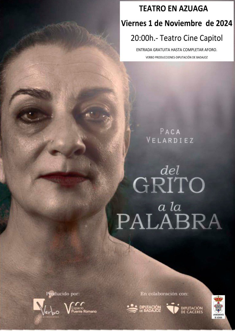 La compañía Verbo Producciones presenta "Del grito a la palabra" en Azuaga
