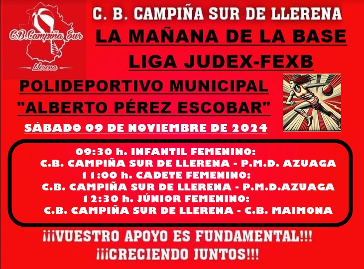 Agenda fin de semana C.B. Campiña Sur de Llerena 