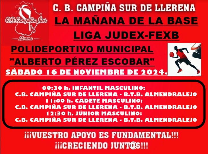 Agenda fin de semana C.B. Campiña Sur de Llerena 
