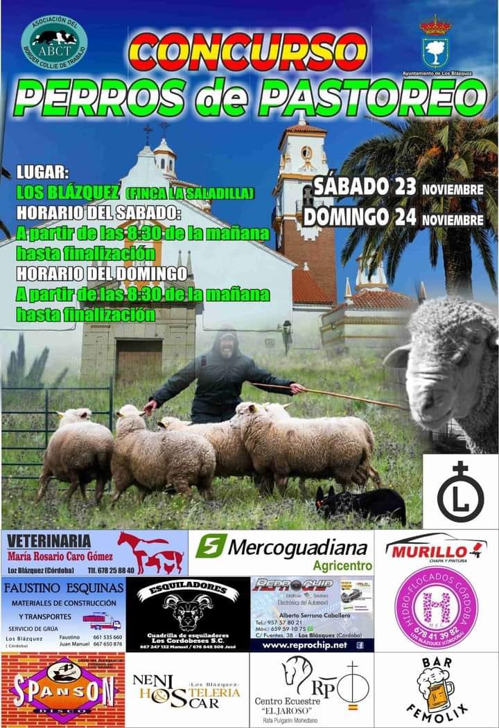 Los días 23 y 24 de noviembre, Los Blázquez acoge el Concurso de Perros de Pastoreo  