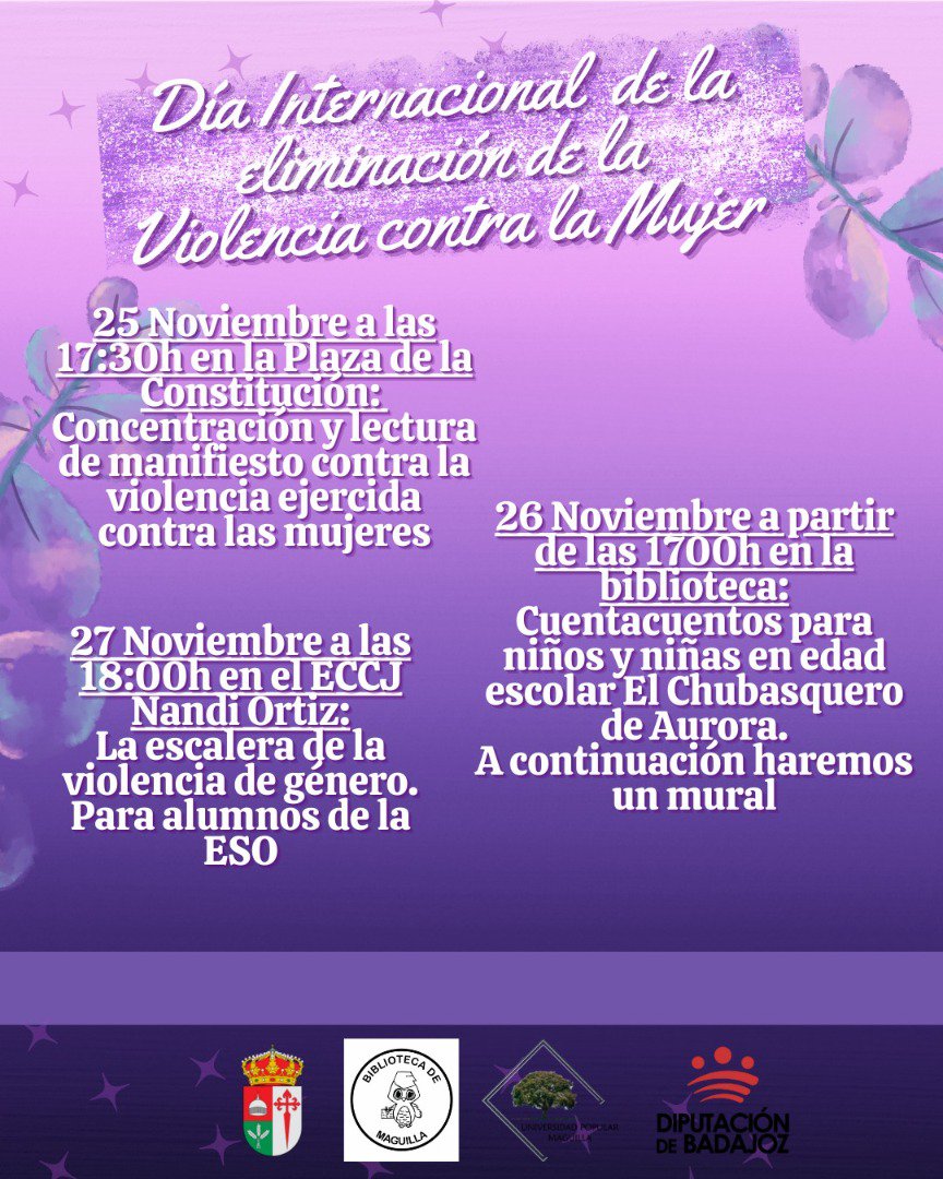 Maguilla se moviliza por el Día Internacional de la Eliminación de la Violencia contra la Mujer