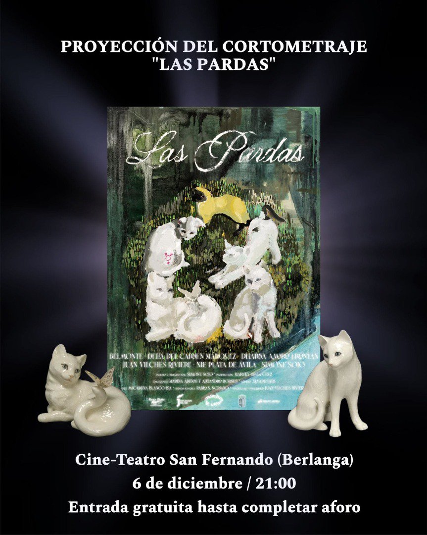 Una noche mágica en Berlanga con el cortometraje "Las Pardas"  