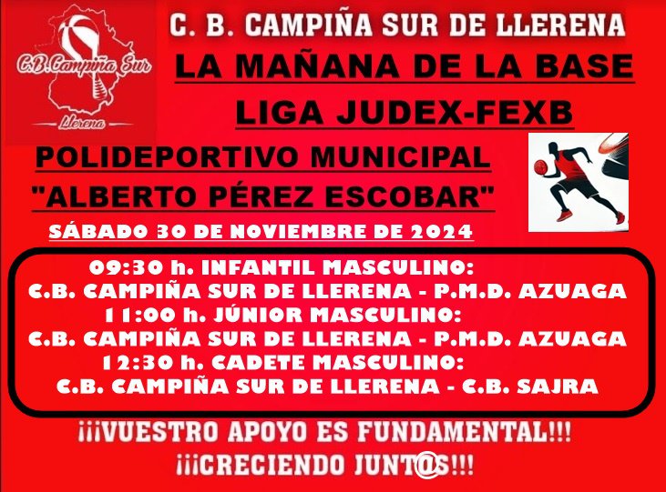 Agenda fin de semana C.B. Campiña Sur de Llerena 