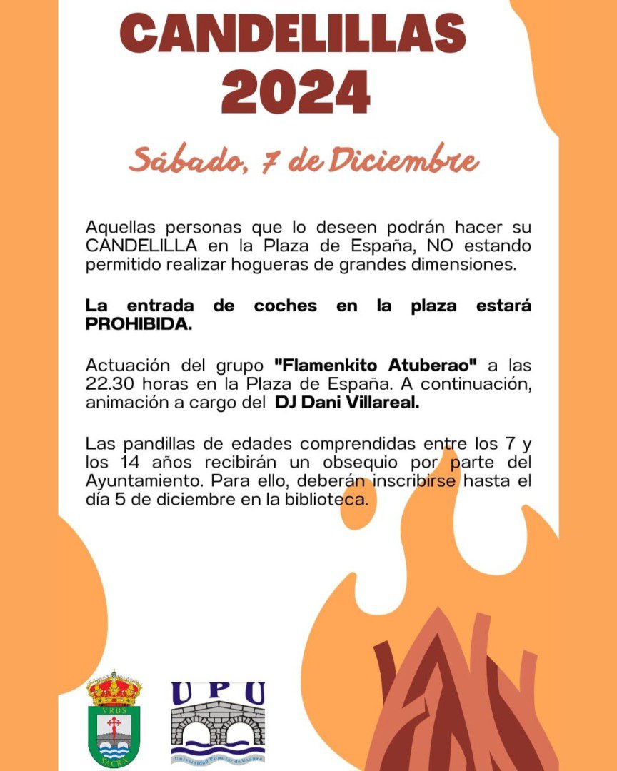 Usagre celebra las tradicionales Candelillas 2024 con música, obsequios y actividades para todas las edades  