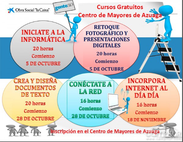 Cursos gratuitos en el Centro de Mayores de Azuaga 
