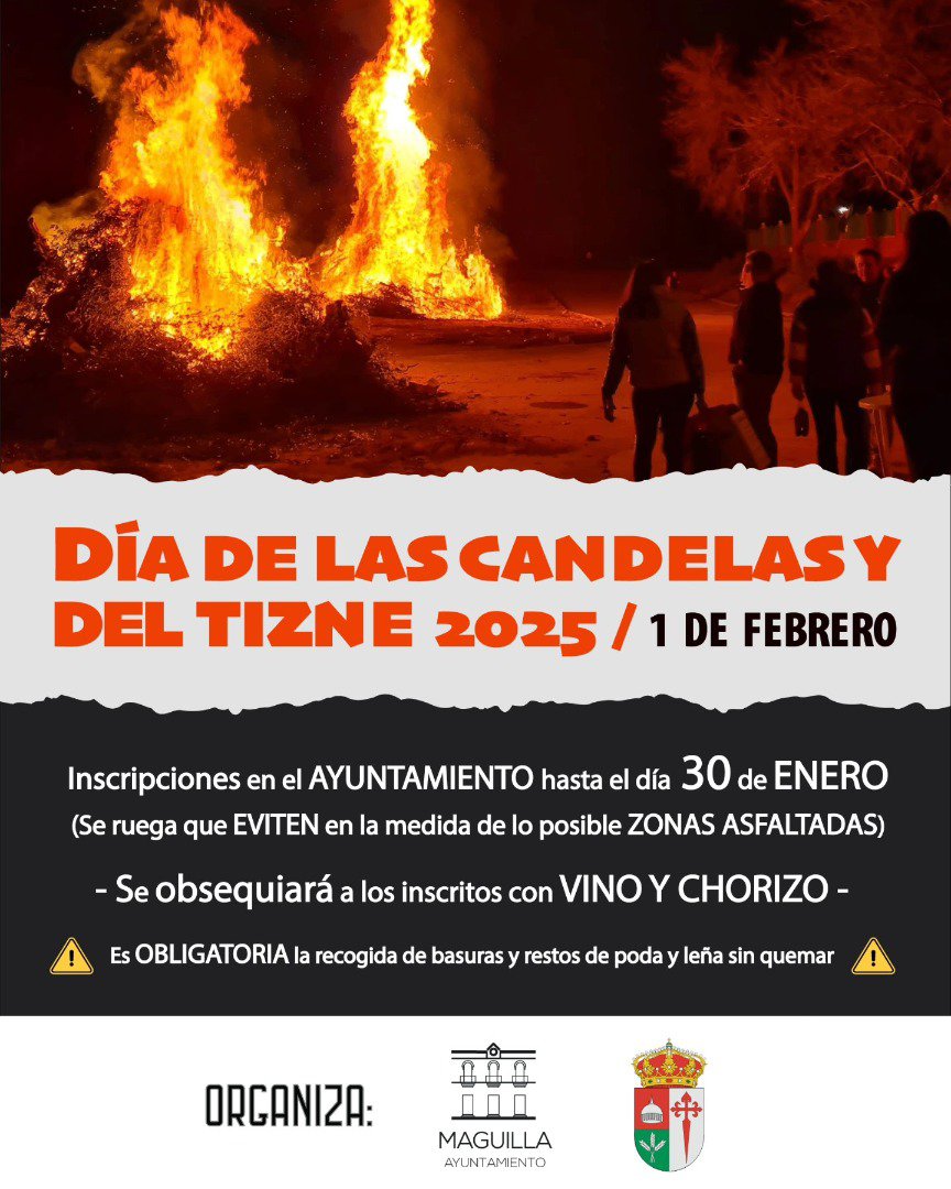 Día de las Candelas y del Tizne 2025 en Maguilla 