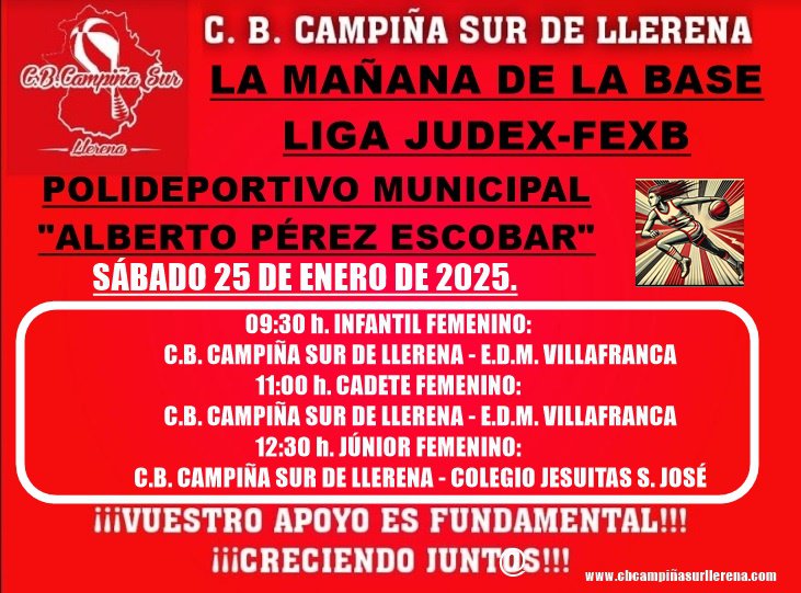 C.B. Campiña Sur de Llerena, agenda fin de semana 