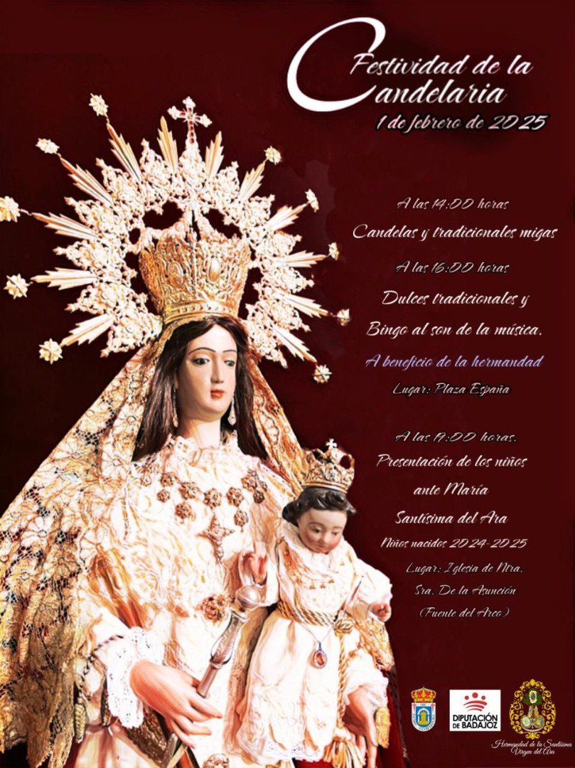 Fuente del Arco celebra la Festividad de la Candelaria con una jornada de tradición y devoción