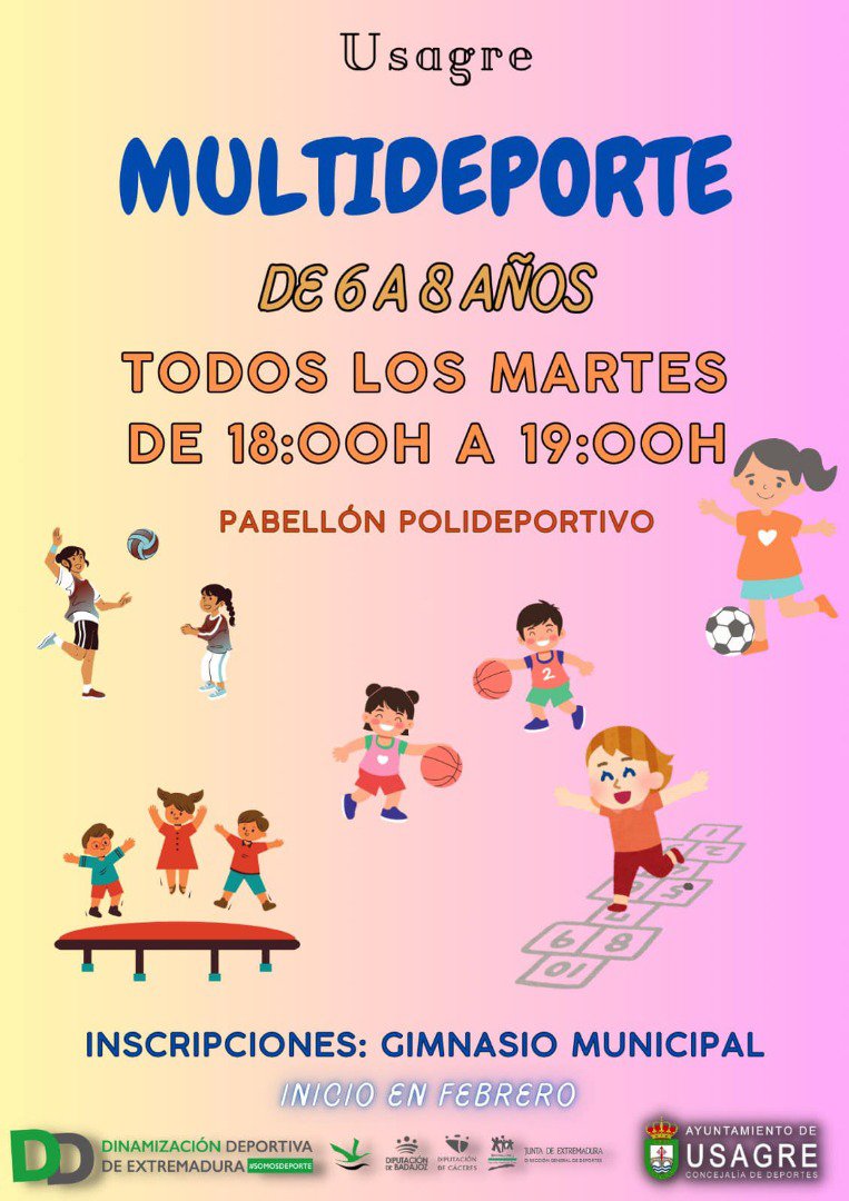 Nuevas actividades deportivas en Usagre para niños y niñas