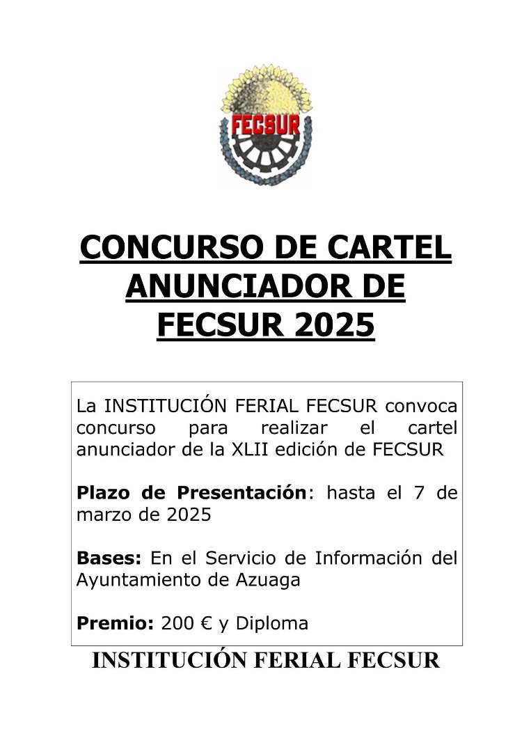 Concurso para el cartel de la Feria de Muestras de la Campiña Sur de Extremadura