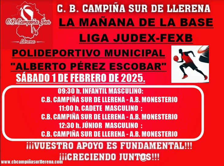Agenda fin de semana C.B. Campiña Sur de Llerena 