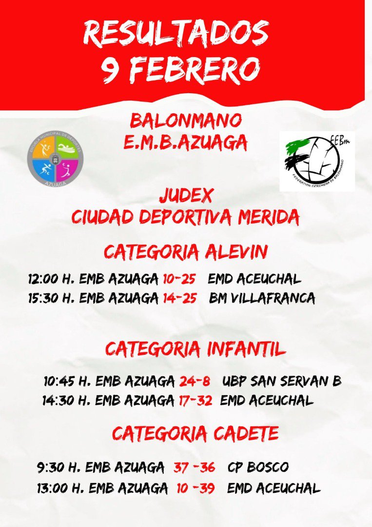 Gran jornada deportiva para la E.M. Azuaga en balonmano, baloncesto y fútbol