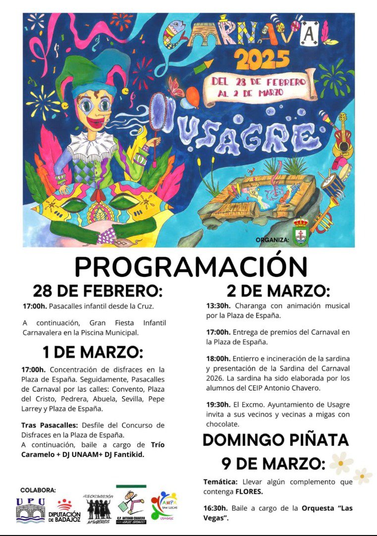 Usagre se prepara para vivir su Carnaval 2025 con una agenda llena de actividades 