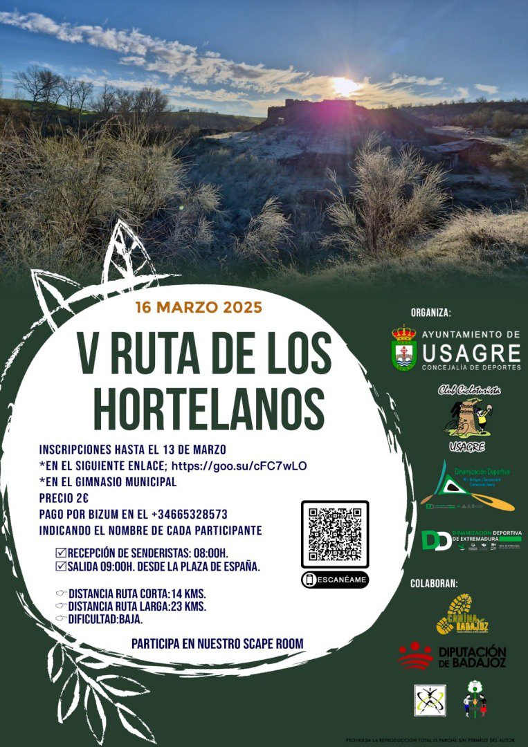 V Ruta Senderista de los Hortelanos en Usagre 