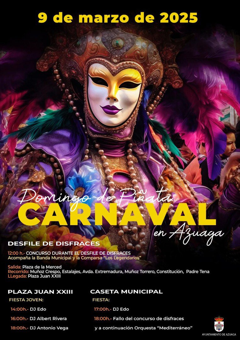 Azuaga se prepara para vivir un Carnaval inolvidable con actividades para todas las edades 