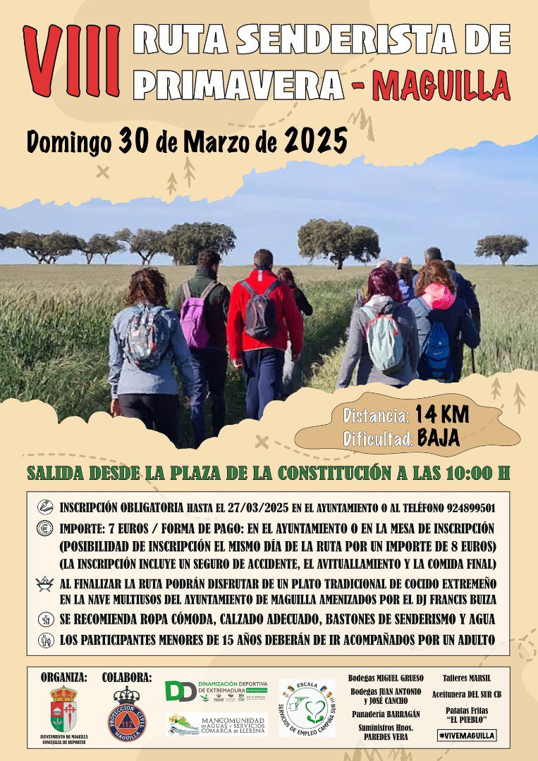 Maguilla se prepara para la VIII Ruta Senderista de Primavera  