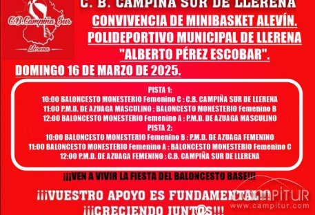 Resultados y agenda para el próximo fin de semana del C.B. Campiñas Sur de Llerena 
