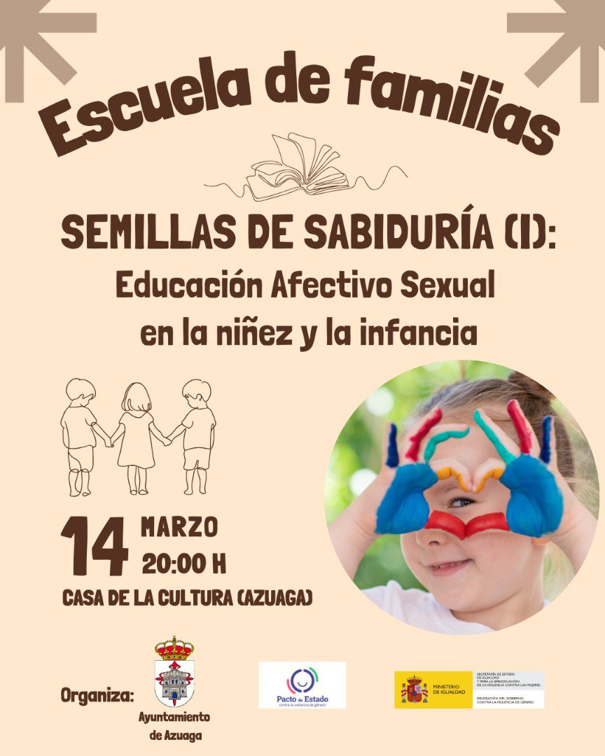Azuaga organiza la “Escuela de Familias” para abordar la educación afectivo-sexual en la infancia