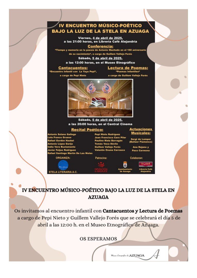  IV Encuentro Músico-Poético bajo la luz de la Stela en Azuaga
