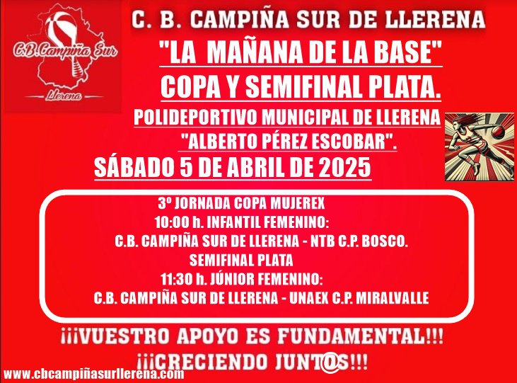 C.B. Campiña Sur de Llerena, agenda fin de semana 