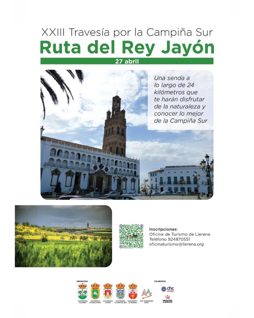 La XXIII Travesía por la Campiña Sur. Ruta del Rey Jayon se celebra el 27 de abril
