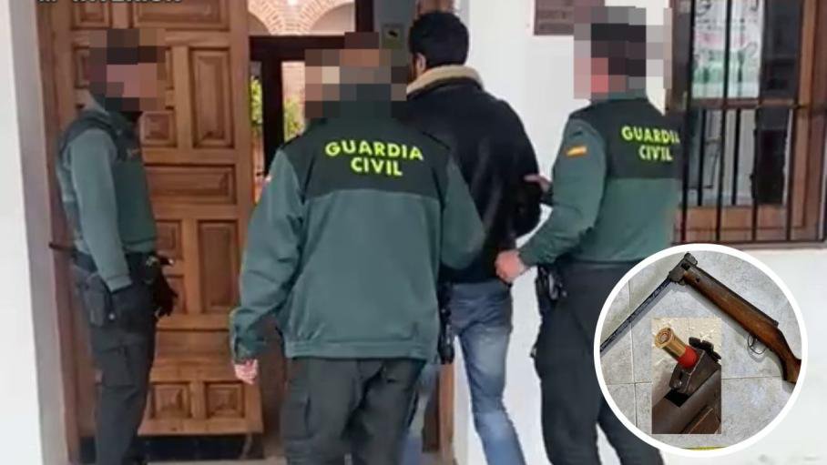 Tensión en Azuaga: dos detenidos tras un enfrentamiento con arma modificada
