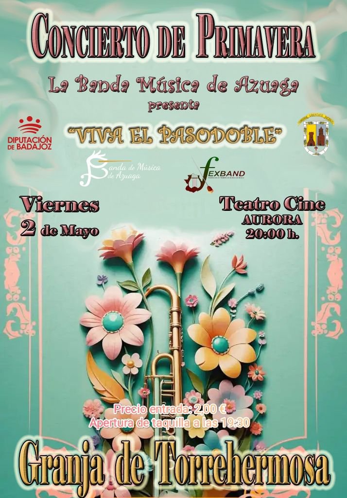 El Ayuntamiento de Granja de Torrehermosa organiza un Concierto de Primavera 
