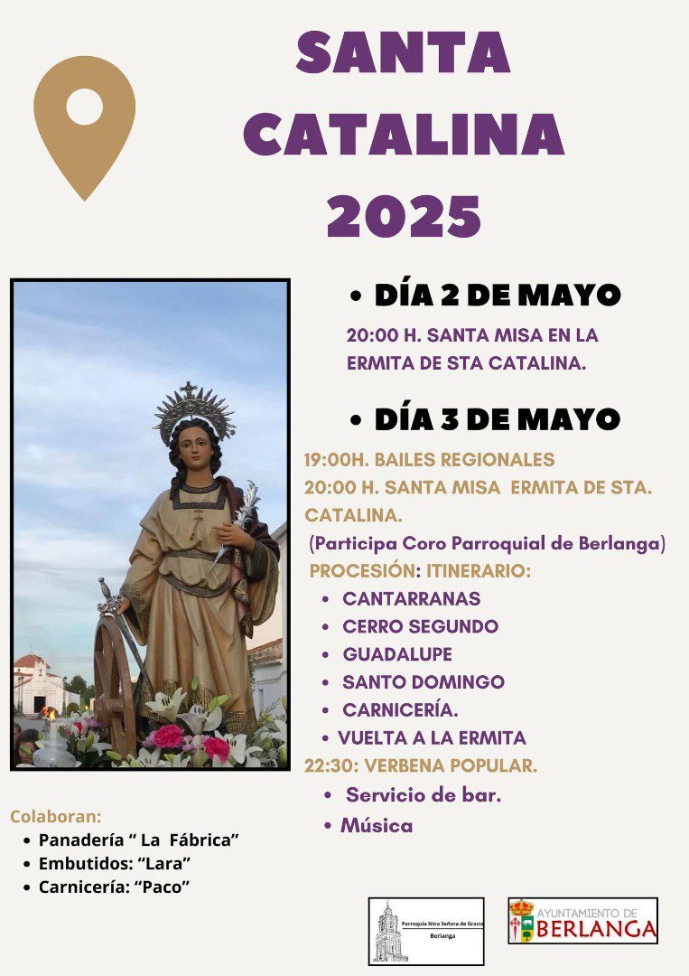 Berlanga celebra Santa Catalina 2025 con tradición, fe y verbena popular
