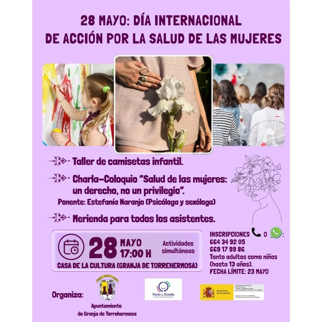 Jornada en Granja de Torrehermosa por la Salud de las Mujeres: actividades para todas las edades este 28 de mayo