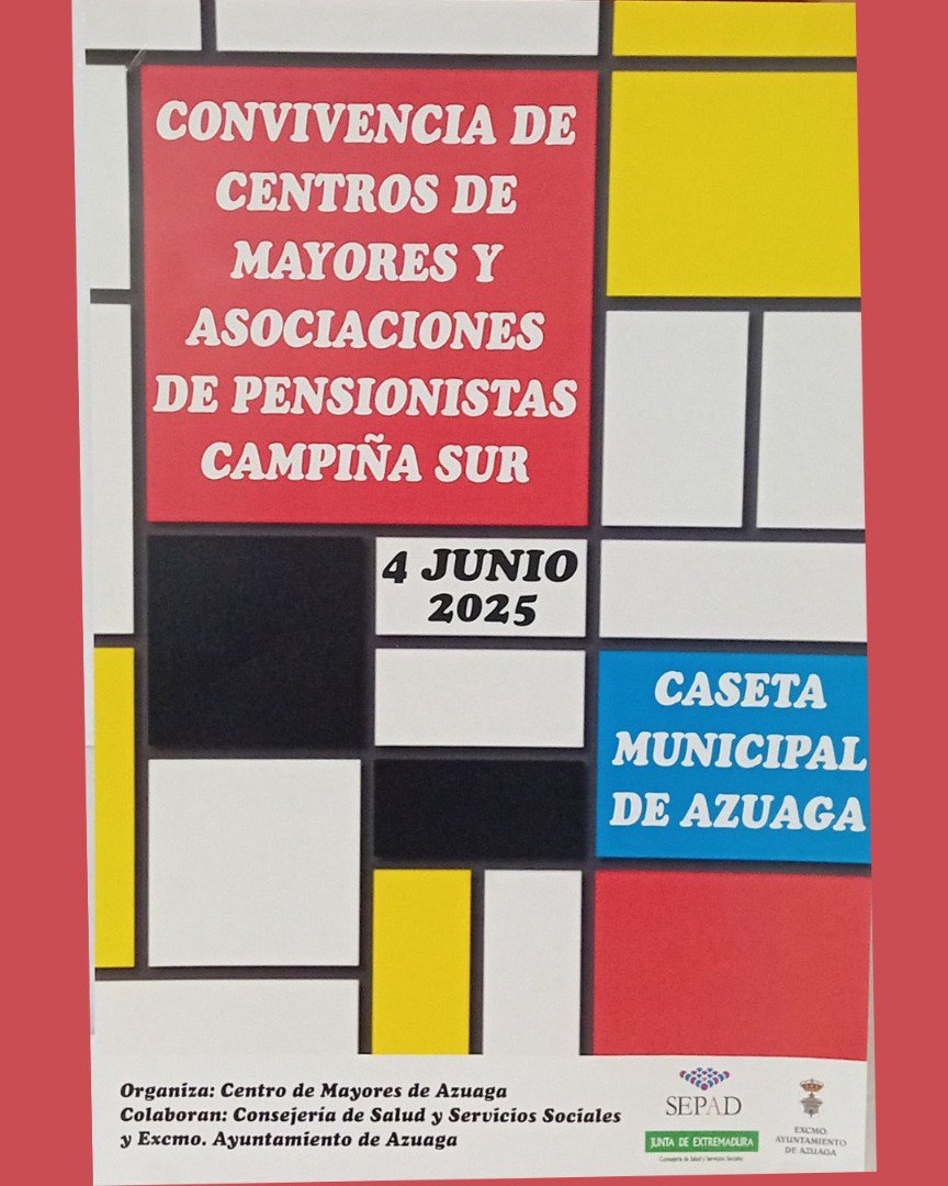 Gran encuentro comarcal de mayores en Azuaga el 4 de junio