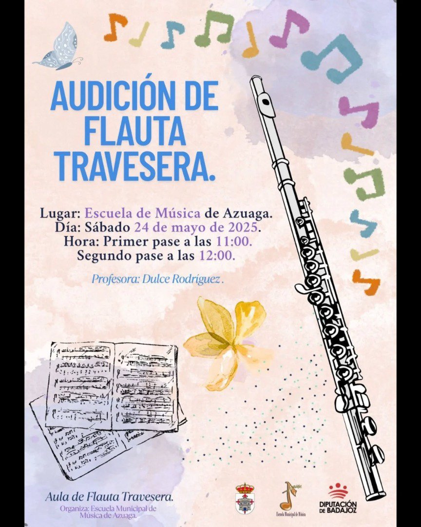 ¡¡Comienzan las audiciones de final de curso de la Escuela Municipal de Música de Azuaga!!