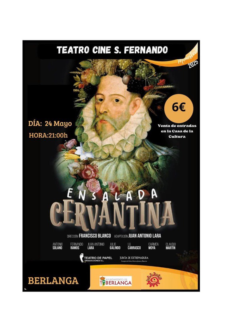 El humor cervantino llega a Berlanga de la mano de Teatro de Papel 