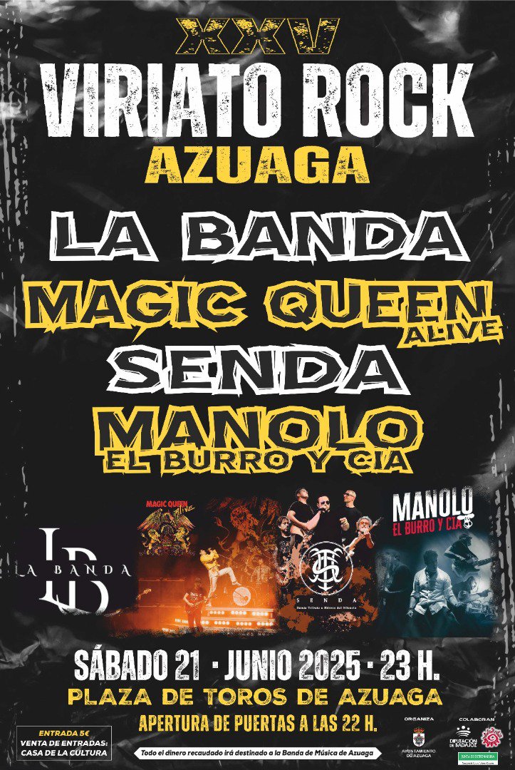 El espíritu del rock vuelve a la Plaza de Toros de Azuaga con el XXV Viriato Rock