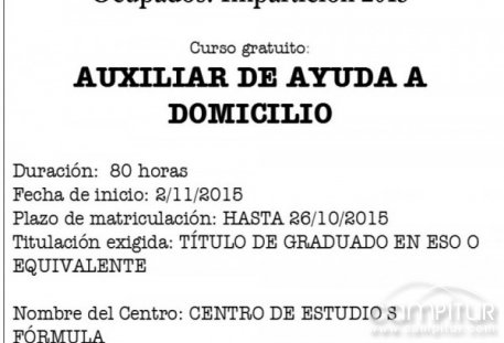 Curso gratuito Auxiliar de Ayuda a Domicilio 