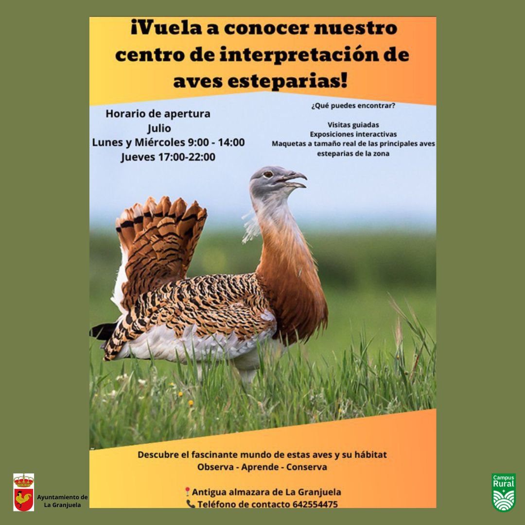 Este verano, elige naturaleza: descubre el Centro de Interpretación de Aves Esteparias en La Granjuela 